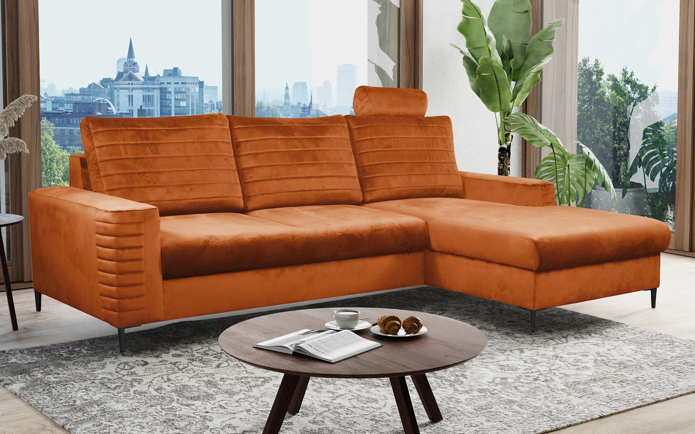 Γωνιακός καναπές Bolero, πορτοκαλί  1